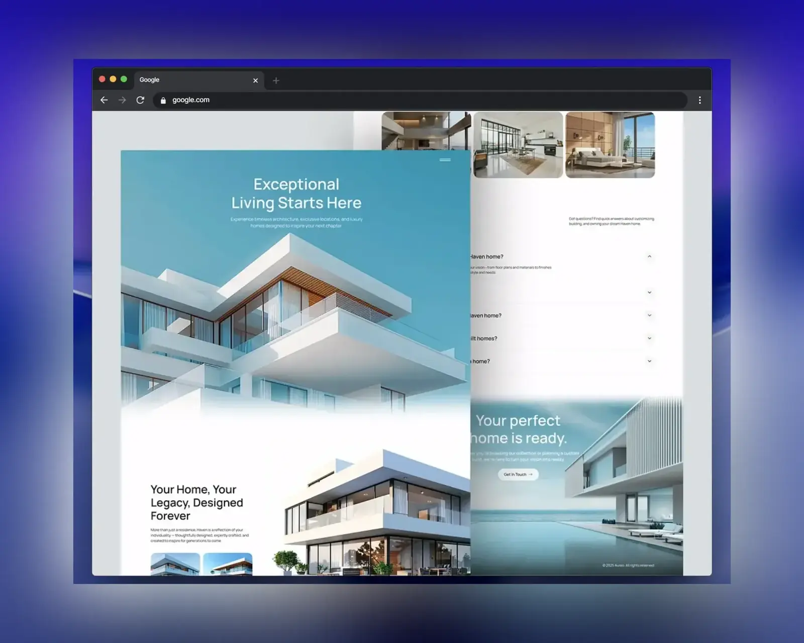 Vanta Surface concept with full-bleed product imagery and floating UI controls